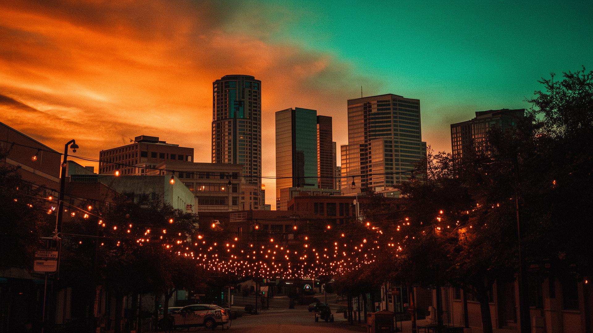 Downtown Austin at golden hour